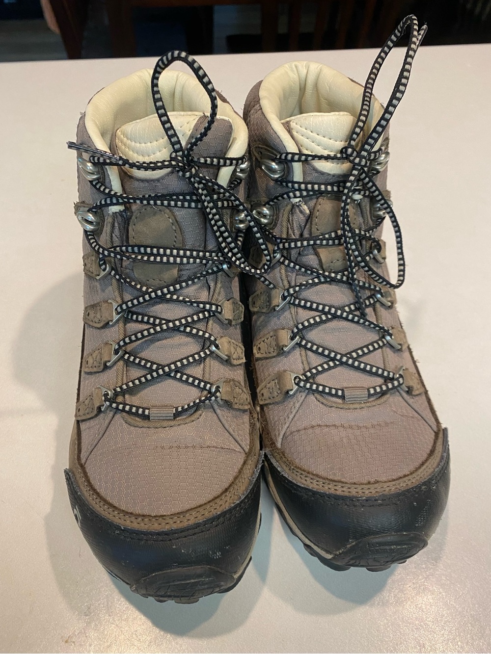 OBOZ JUNIPER MID B-DRY OUTDOORS WATERPROOF HIKING BOOT NEUTRAL BROWNS SZ 7.5 - Picture 4 of 15